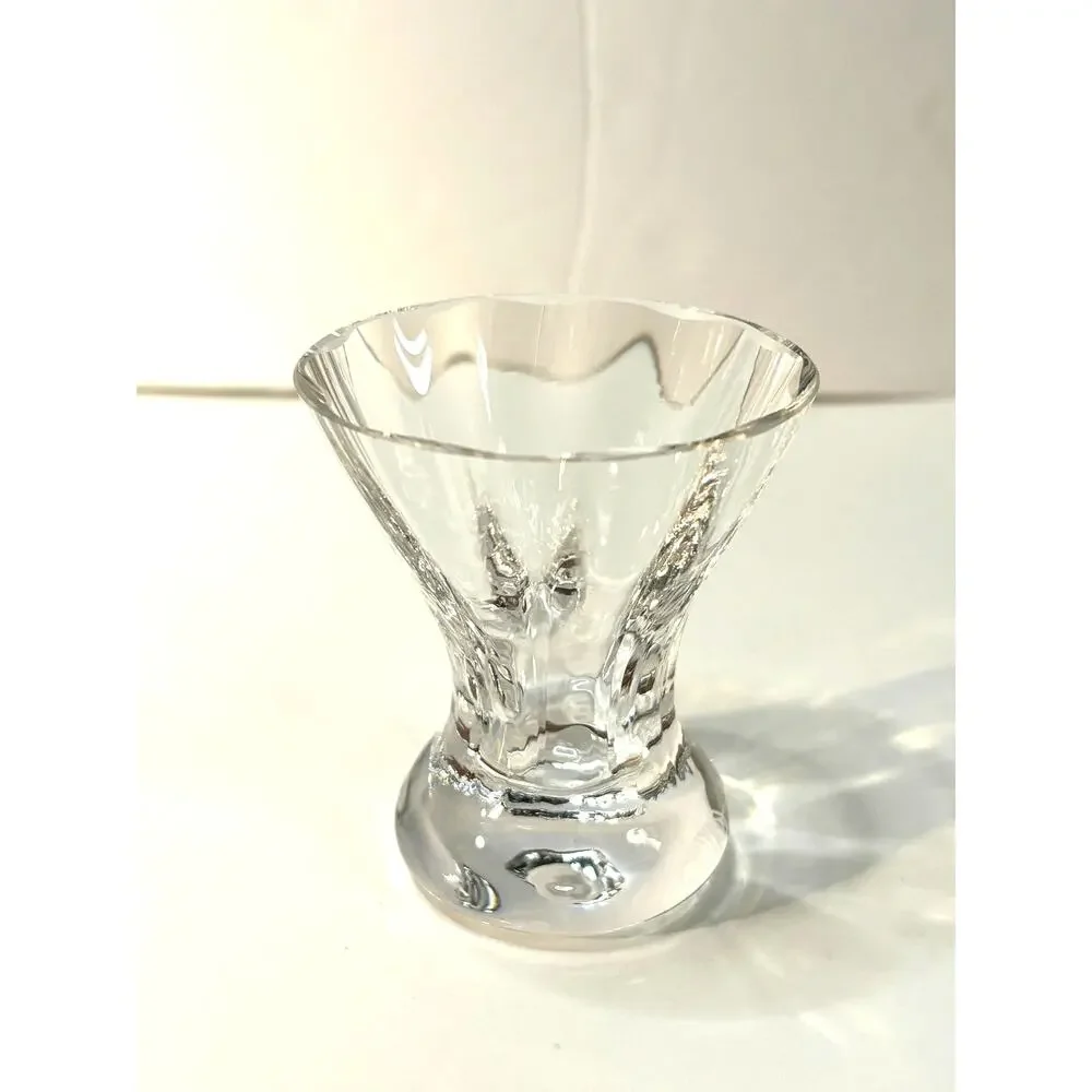 Dartington Crystal Shot Glass Cordial Ripple Edge Elegant Barware 3